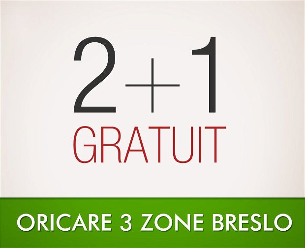 Breslo 2+1 - o saptamana promovare in oricare 3 zone Breslo, la pret de doua!