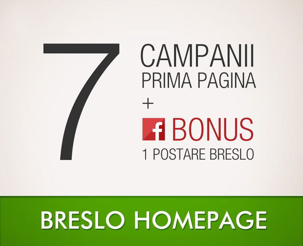 Home 7 - o saptamana promovare pe Prima Pagina Breslo + Facebook BONUS