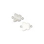 Conector fluture placat cu argint, 12x9 mm (cod 6-125)
