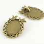 I851 Baza cabochon pasarele finisaj bronz 36x26cm
