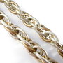 3465 - 50cm Lant argintiu si bronz 27x19x4mm