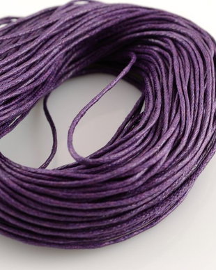 865 Snur din bumbac cerat mov inchis 1mm