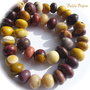 Sirag de jasper Mookaite donnut-uri rotunjite aprox 5-6x10-13 mm