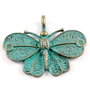 3467 - Pandantiv bronz patina verdigris 42x32mm