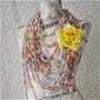 Colier-esarfa crosetata cu floare textila  Spring Moments