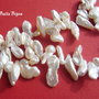 (10 b) Perle de cultura Biwa 4-7x3-4x10-16 mm
