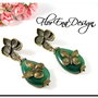 F1004 Cercei agate si bronz Rezervat Ad.V.