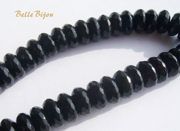 Onix rondele fatetate aprox 10x4.5-5 mm