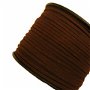 (1m) Snur faux suede CoconutBrown 3mm  cod f024