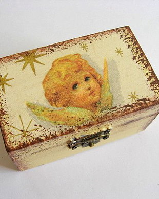 cutie lemn decorata 21592
