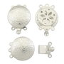 Inchizatoare multisir rotunda, placata cu argint, 23x17mm (cod 13-151)