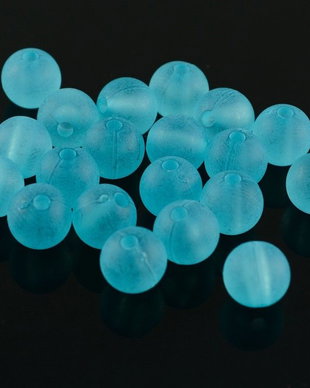 AB896.4 Margele acril frosted albastre 8mm