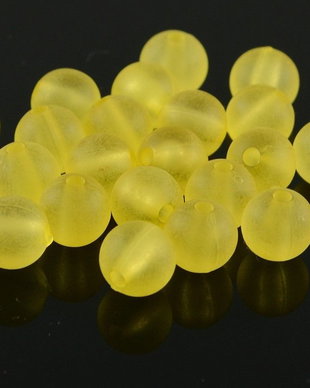 AB896.9 Margele acril frosted galbene 8mm