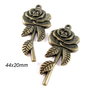 3478 - 2buc Pandantiv trandafir bronz