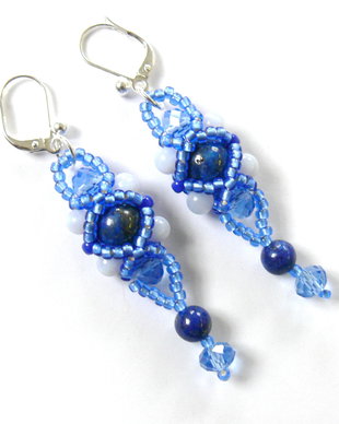Cercei lapis lazuli si agat
