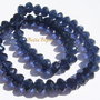 Cristale din sticla fatetate albastru inchis aprox 10x8 mm