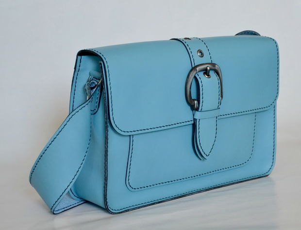 Geanta piele blue