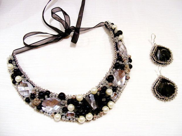 Set "negru, gri, argintiu"