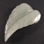 3381 - Pandantiv, frunza sculptata, aventurin verde, 72x42mm