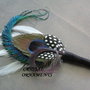 Marturie/Cocarda handmade din pene