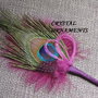 Marturie/Cocarda handmade din pene