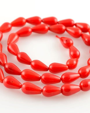 AC911 Coral rosu picaturi 10x6mm