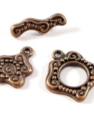 3522 - (2buc) Inchizatoate toggle cupru 3 elemente