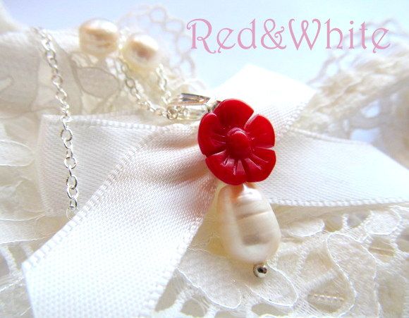 RED&WHITE - SET CORAL/PERLE DE CULTURA/ARGINT