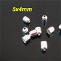 10buc Terminatie / capat de snur argintiu 5x4mm - Cod C106