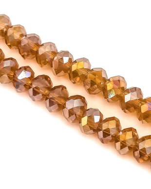 Cristale de sticla, rondele fatetate, 8x6 mm (cod 19-14)