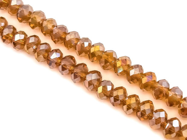 Cristale de sticla, rondele fatetate, 8x6 mm (cod 19-14)