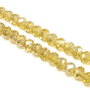 Cristale de sticla galbui, rondele fatetate, 8x6 mm (cod 19-2)