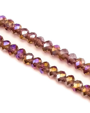 Cristale de sticla, rondele fatetate, 6x4 mm (cod 19-24)