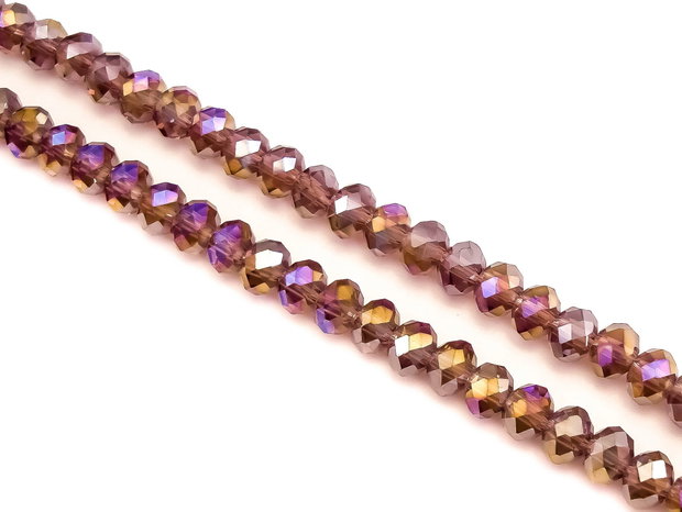 Cristale de sticla, rondele fatetate, 6x4 mm (cod 19-24)