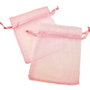 Saculeti organza roz, 8x10 cm (cod 18-12)