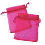 Saculeti organza roz inchis, 8x10 cm (cod 18-14)
