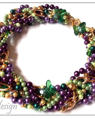 COLIER STATEMENT IMPLETIT VERDE /VIOLET