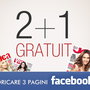 Facebook 2+1 - Cate 1 postare pe oricare 3 pagini Facebook, la pret de doua!
