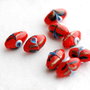 1 buc Margele vintage lampwork cu murini in relief
