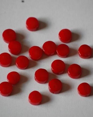 LPP623 - coral rondele 6 mm