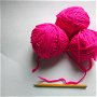 Fire tricotat crosetat roz aprins fuschia croseta 5 - 6