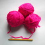Fire tricotat crosetat roz aprins fuschia croseta 5 - 6