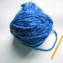 Fire tricotat crosetat gros albastru croseta 10