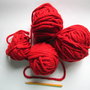 Fire tricotat crosetat gros rosu croseta 10
