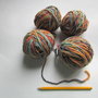 Fire tricotat crosetat degrade coloratcroseta 4-5