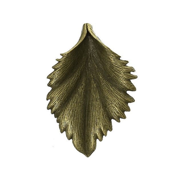 1b pandantiv frunza 3d  bronz dimensiuni mari 45x30mm (BZ0069)