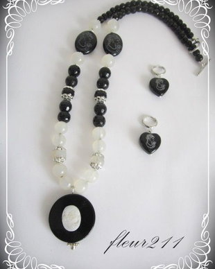 SET ONIX ALB SI NEGRU- CAMEE