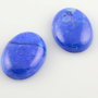 Cab25 Cabochon oval agata vopsita, albastru, 22x30mm