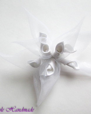 Bride Medusa - brosa organza floare textila