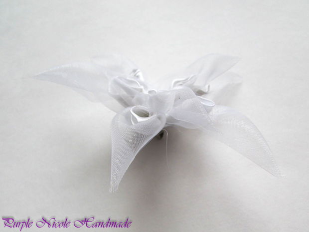 Bride Medusa - brosa organza floare textila